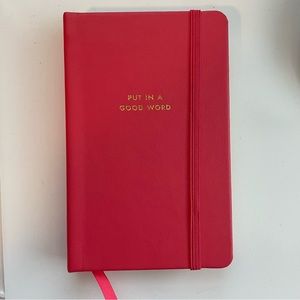 Kate Spade Mini Coral/Pink Leather Notebook